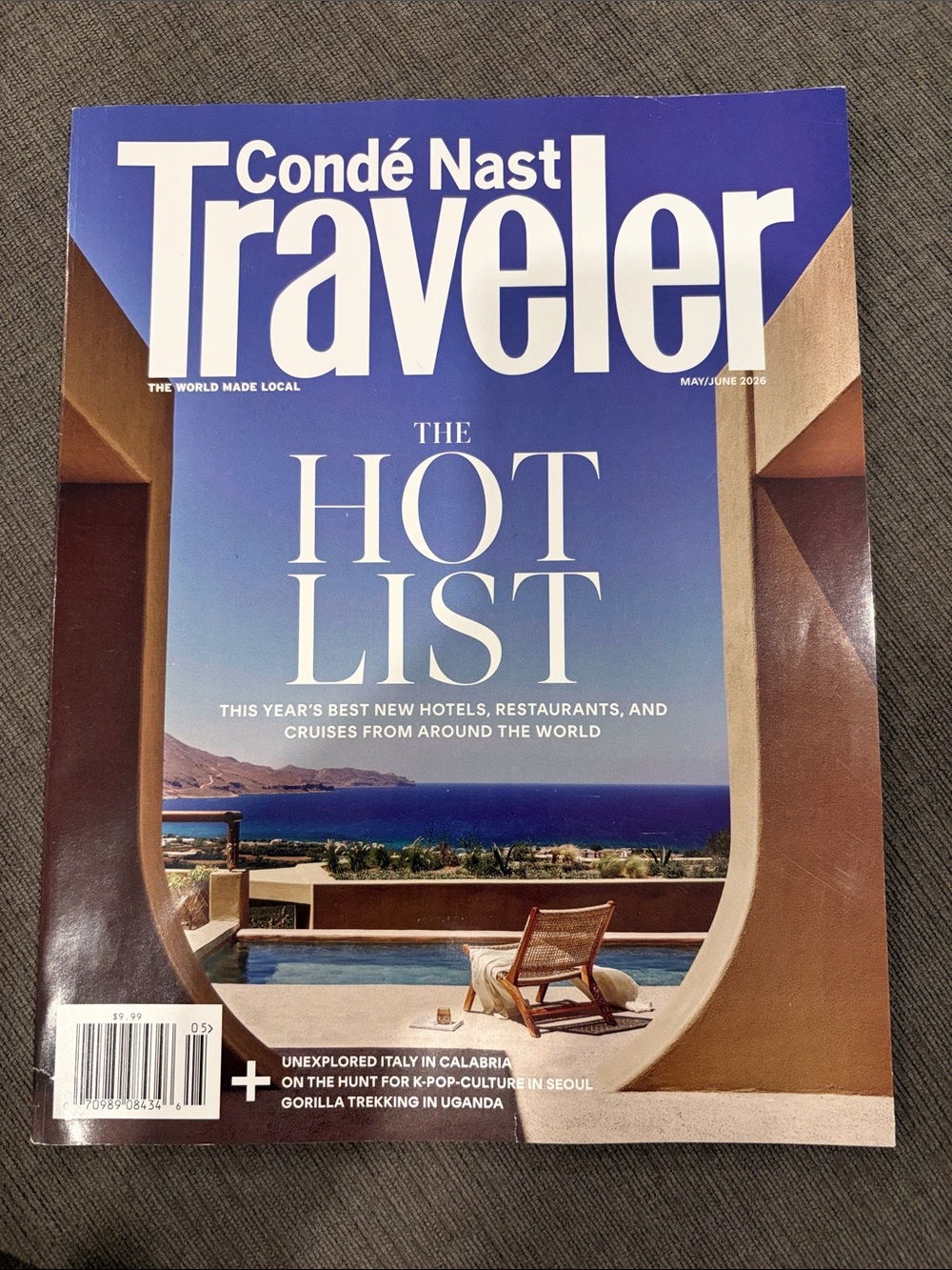 Conde Nast Traveler Magazine - May/June 2026 - NEVER READ!  travel magazines
